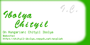 ibolya chityil business card